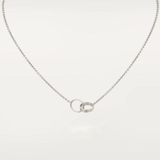 [⭐Mirelle]LOVE NECKLACE PINK GOLD AND SILVER