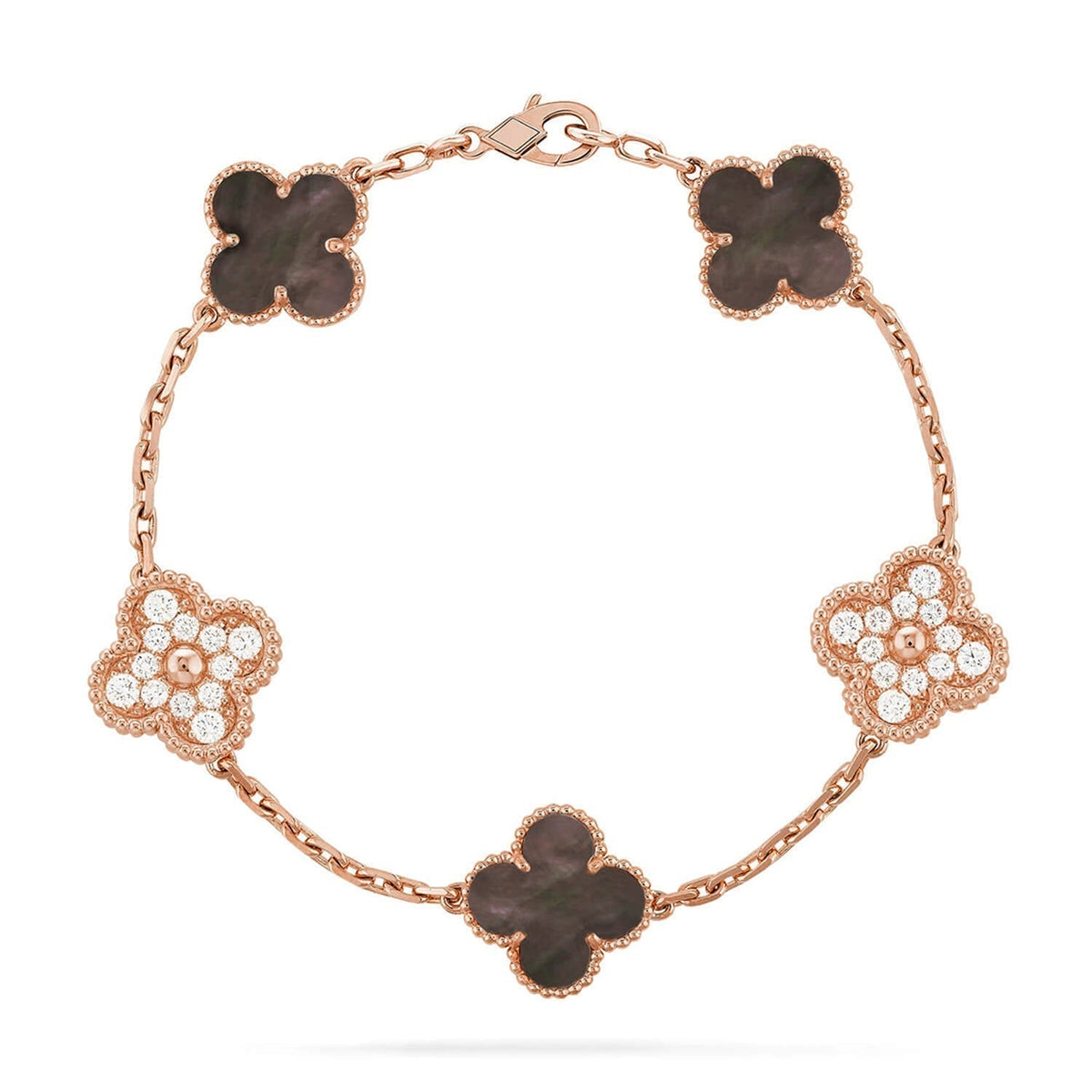 [⭐Mirelle] CLOVER 5 MOTIF GRAY MOP BRACELET COLLECTION