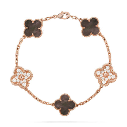 [⭐Mirelle] CLOVER 5 MOTIF GRAY MOP BRACELET COLLECTION