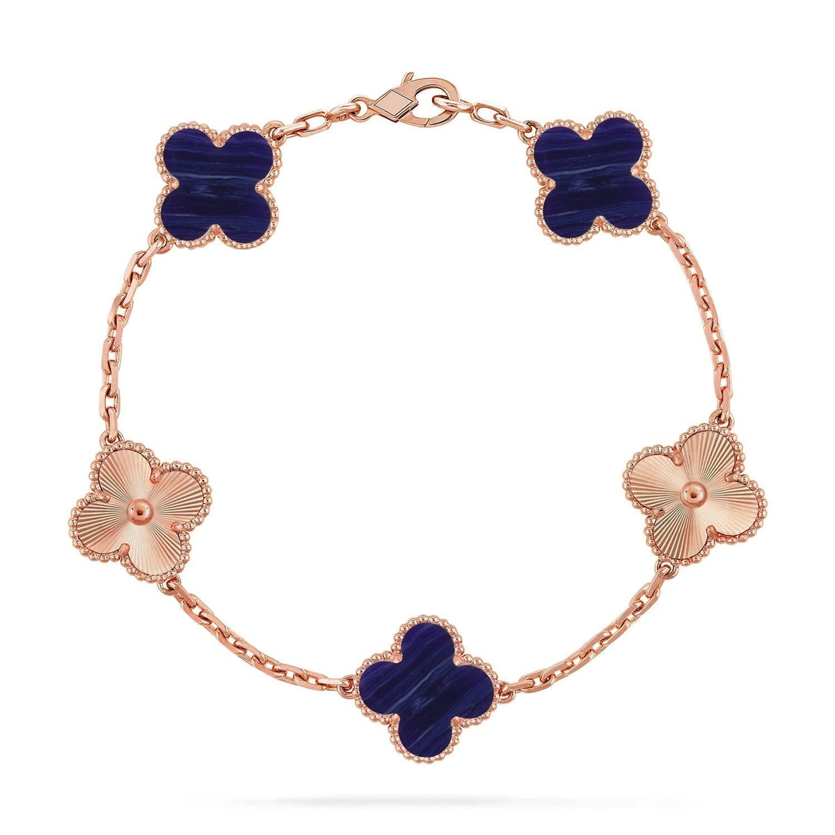 [⭐Mirelle]CLOVER 5 MOTIF PURPLE STRIPES BRACELET COLLECTION