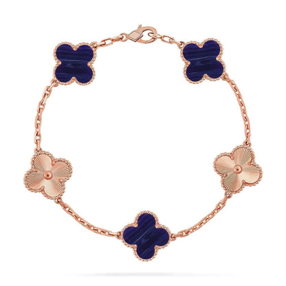 [⭐Mirelle]CLOVER 5 MOTIF PURPLE STRIPES BRACELET COLLECTION