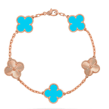 [⭐Mirelle] CLOVER 5 MOTIF TURQUOISE BRACELET COLLECTION