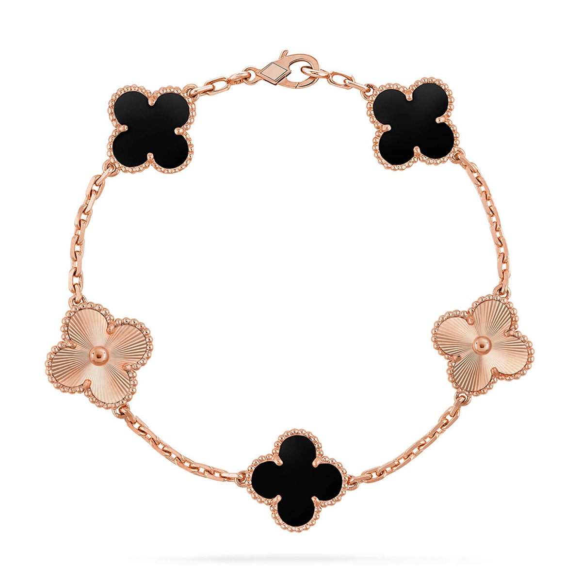 [⭐Mirelle] CLOVER 5 MOTIF ONYXS BRACELET COLLECTION
