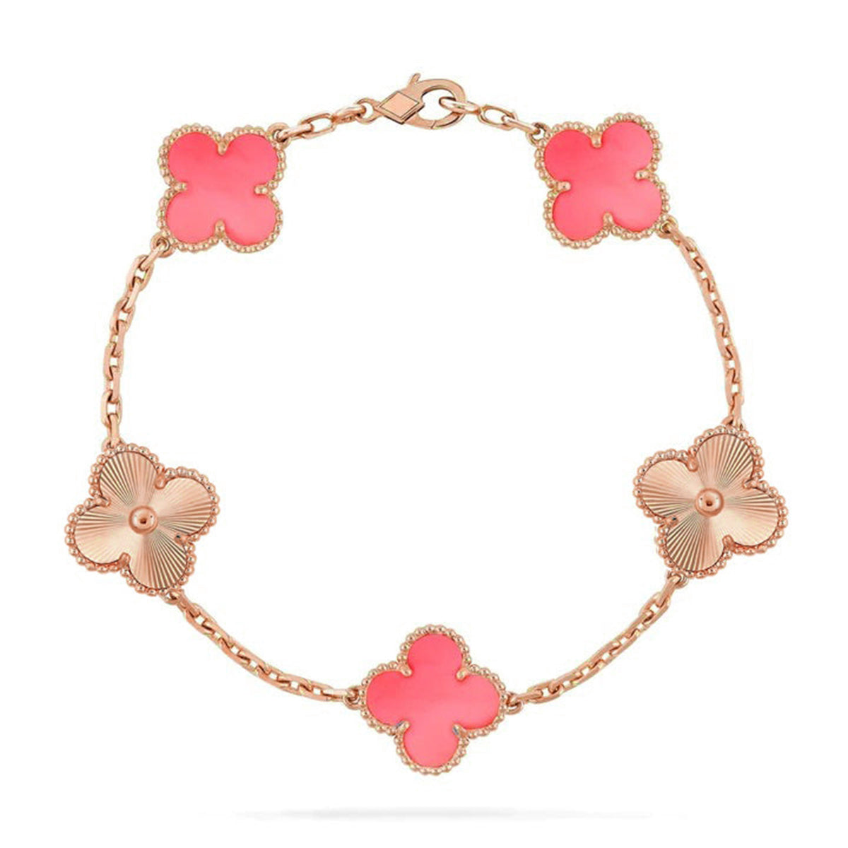 [⭐Mirelle] CLOVER 5 MOTIFS  PINK MOP BRACELET COLLECTION