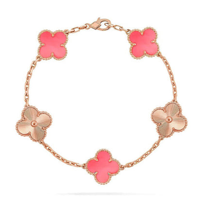 [⭐Mirelle] CLOVER 5 MOTIFS  PINK MOP BRACELET COLLECTION