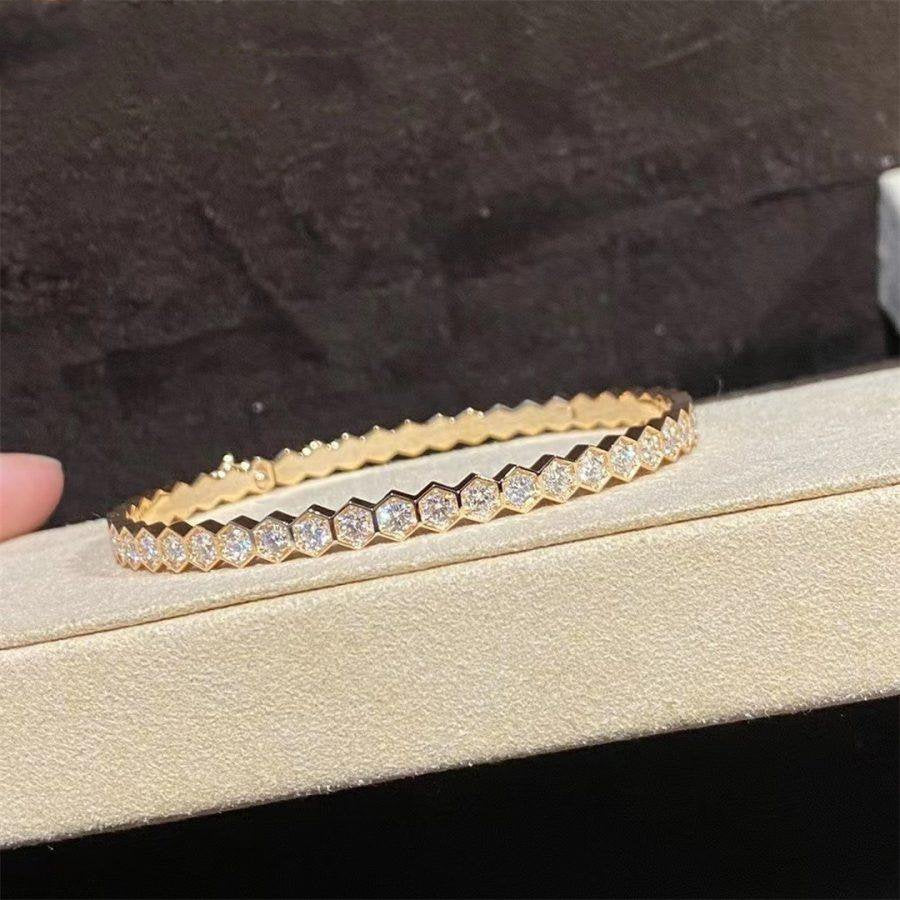 [⭐Mirelle]BEE LOVE GOLD BRACELET FULL DIAMOND