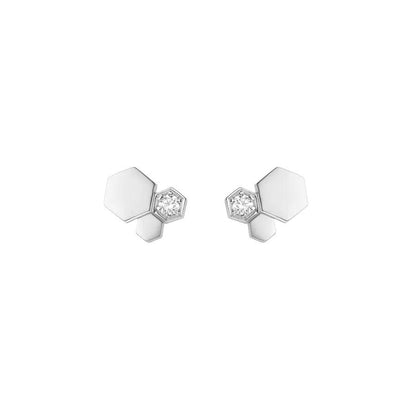 [⭐Mirelle]BEE LOVE SILVER DIAMOND EARRINGS