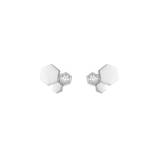 [⭐Mirelle]BEE LOVE SILVER DIAMOND EARRINGS