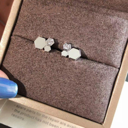 [⭐Mirelle]BEE LOVE SILVER DIAMOND EARRINGS