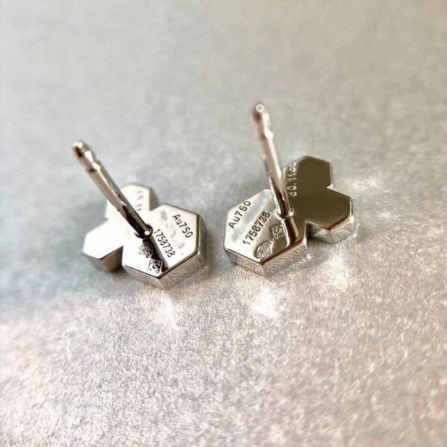 [⭐Mirelle]BEE LOVE SILVER DIAMOND EARRINGS