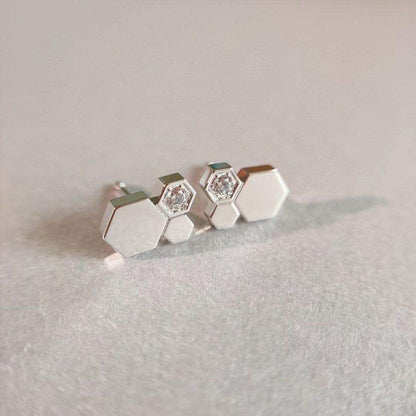 [⭐Mirelle]BEE LOVE SILVER DIAMOND EARRINGS