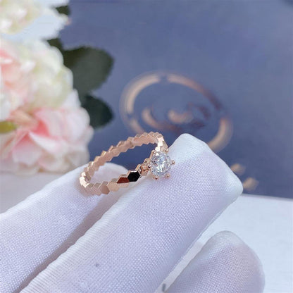 [⭐Mirelle]BEE LOVE RING PINK GOLD 1 DIAMOND