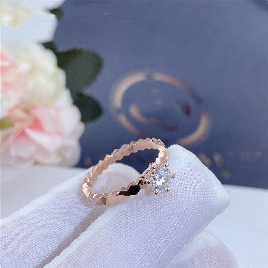 [⭐Mirelle]BEE LOVE RING PINK GOLD 1 DIAMOND