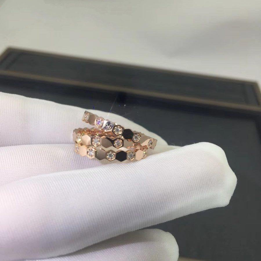 [⭐Mirelle]BEE LOVE RING PINK GOLD DIAMOND