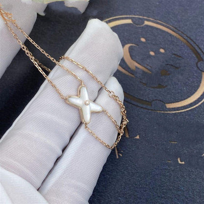 [⭐Mirelle]JEUX BRACELET WHITE MOP PINK GOLD 1 DIAMOND