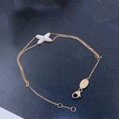 [⭐Mirelle]JEUX BRACELET WHITE MOP PINK GOLD 1 DIAMOND