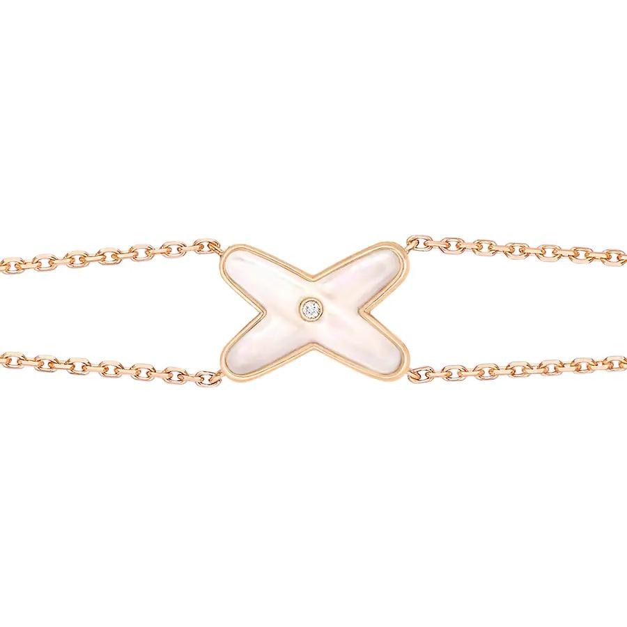[⭐Mirelle]JEUX BRACELET WHITE MOP PINK GOLD 1 DIAMOND