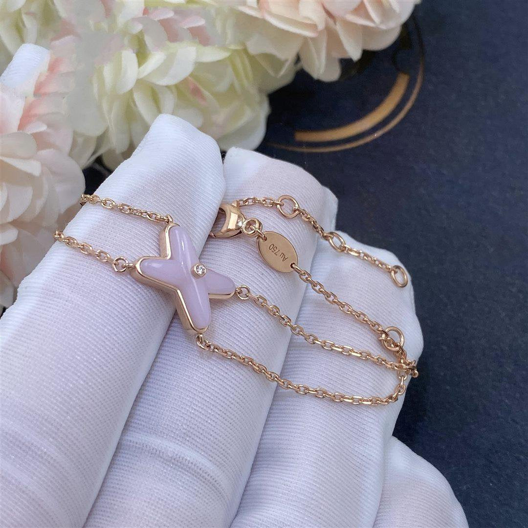 [⭐Mirelle]JEUX BRACELET PINK MOP PINK GOLD 1 DIAMOND