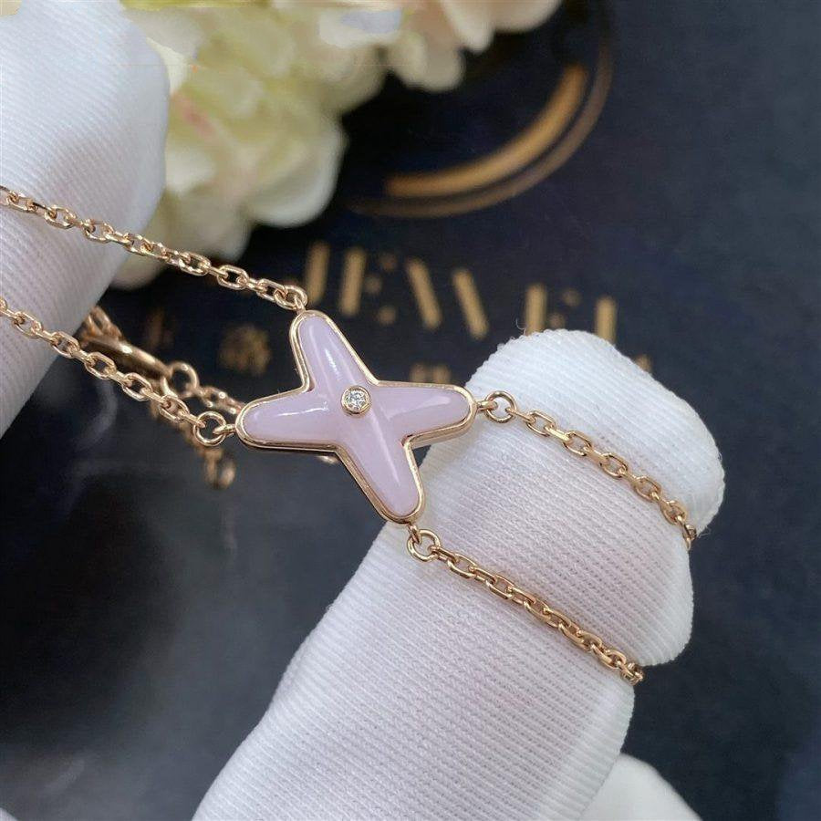 [⭐Mirelle]JEUX BRACELET PINK MOP PINK GOLD 1 DIAMOND