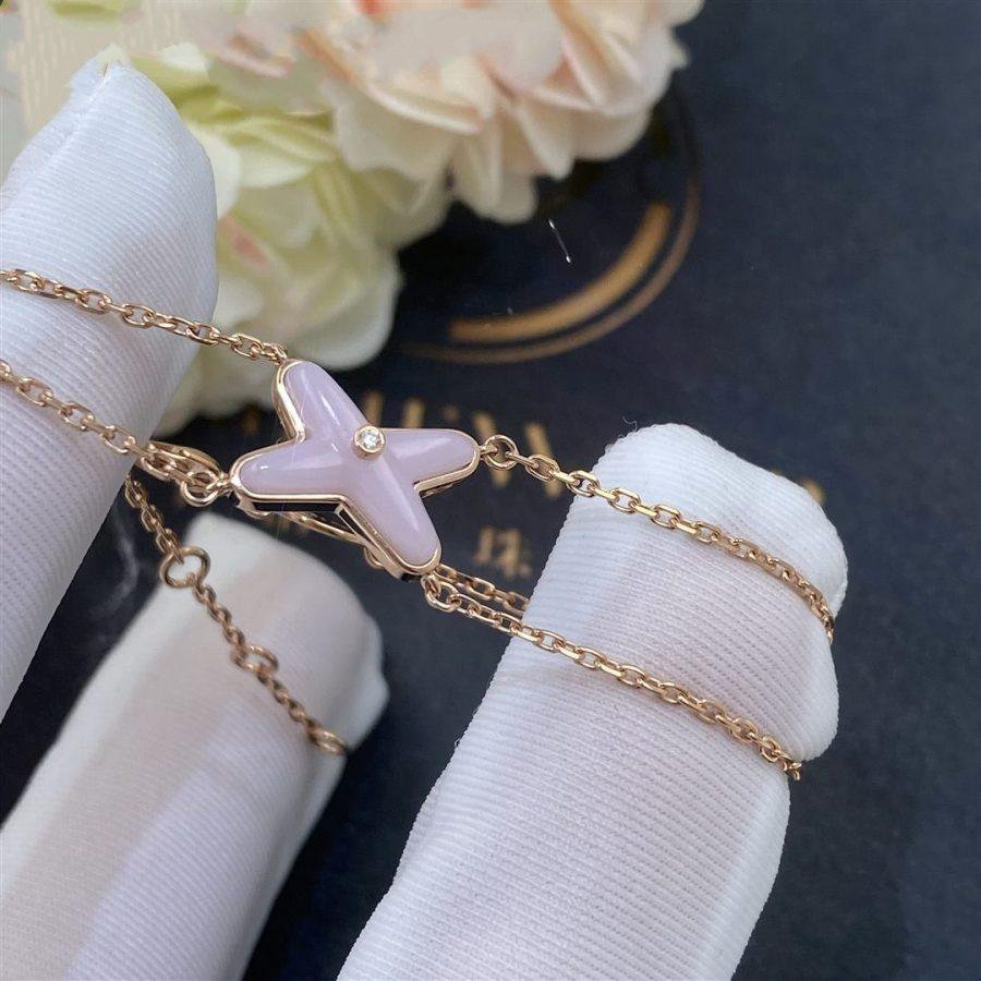 [⭐Mirelle]JEUX BRACELET PINK MOP PINK GOLD 1 DIAMOND