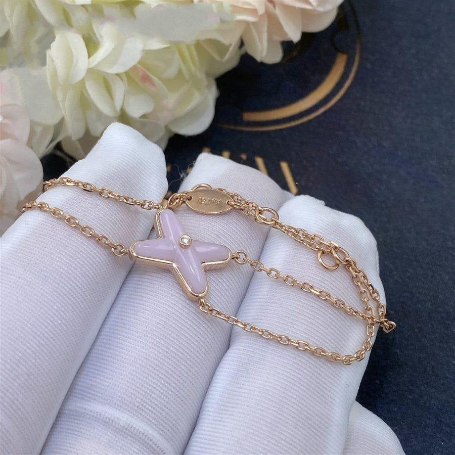 [⭐Mirelle]JEUX BRACELET PINK MOP PINK GOLD 1 DIAMOND