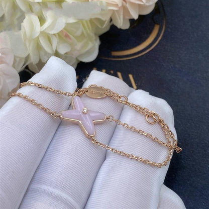 [⭐Mirelle]JEUX BRACELET PINK MOP PINK GOLD 1 DIAMOND