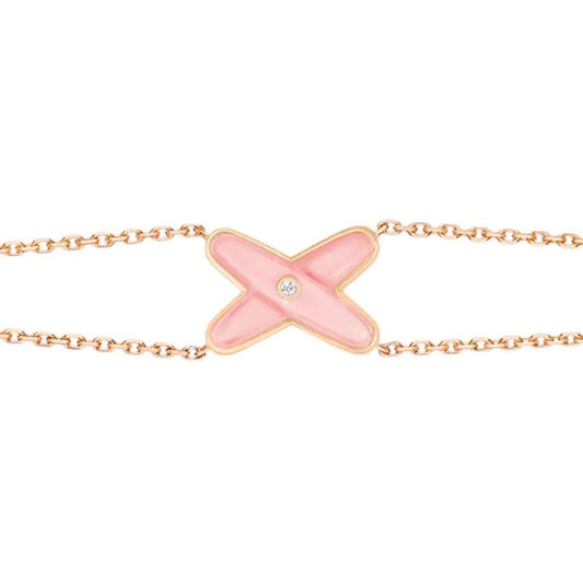 [⭐Mirelle]JEUX BRACELET PINK MOP PINK GOLD 1 DIAMOND