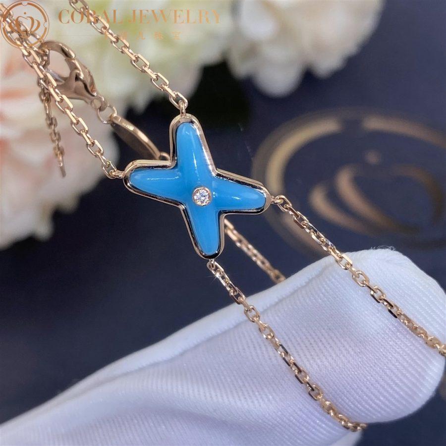[⭐Mirelle]JEUX BRACELET TURQUOISE PINK GOLD 1 DIAMOND