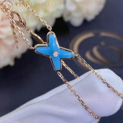 [⭐Mirelle]JEUX BRACELET TURQUOISE PINK GOLD 1 DIAMOND