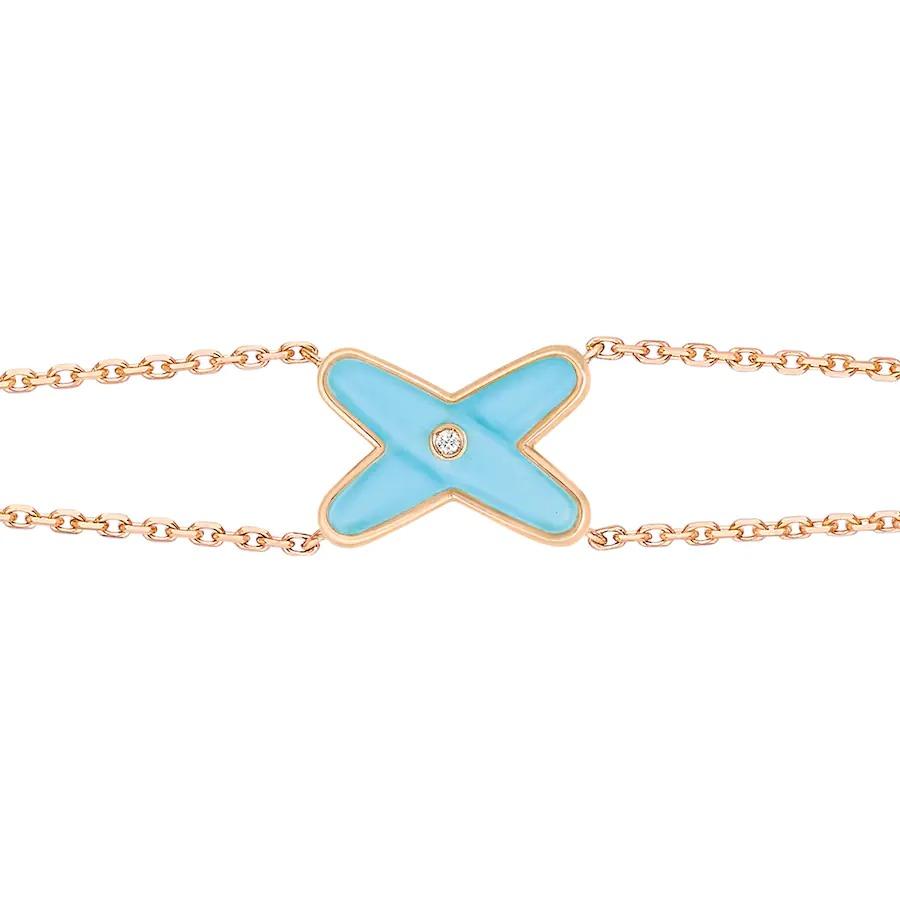 [⭐Mirelle]JEUX BRACELET TURQUOISE PINK GOLD 1 DIAMOND