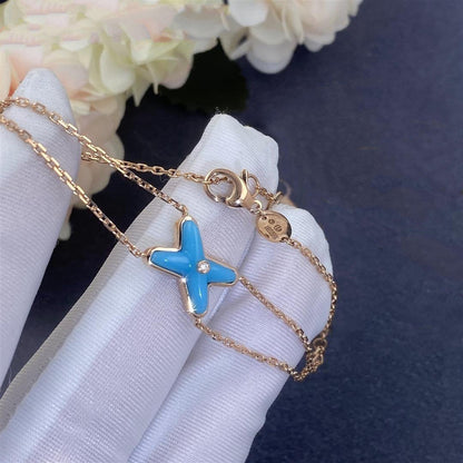 [⭐Mirelle]JEUX BRACELET TURQUOISE PINK GOLD 1 DIAMOND