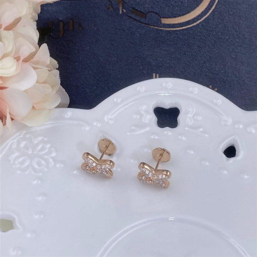 [⭐Mirelle]JEUX DE PINK GOLD DIAMOND EARRINGS