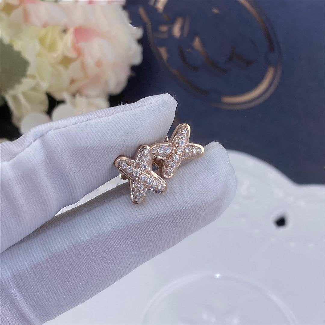 [⭐Mirelle]JEUX DE PINK GOLD DIAMOND EARRINGS