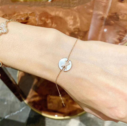 [⭐Mirelle]JEUX DE BRACELET MOP PINK GOLD DIAMONDS