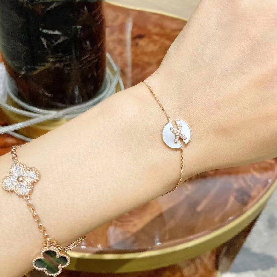 [⭐Mirelle]JEUX DE BRACELET MOP PINK GOLD DIAMONDS