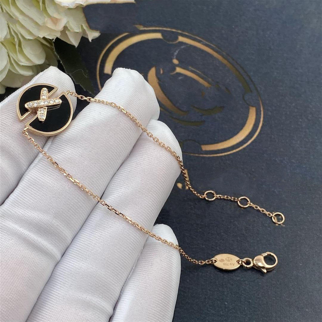 [⭐Mirelle]JEUX DE BRACELET ONYX PINK GOLD DIAMOND