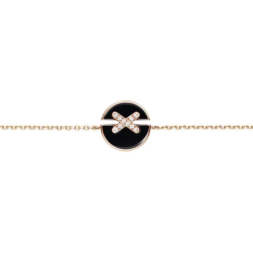 [⭐Mirelle]JEUX DE BRACELET ONYX PINK GOLD DIAMOND