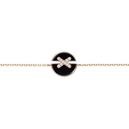 [⭐Mirelle]JEUX DE BRACELET ONYX PINK GOLD DIAMOND