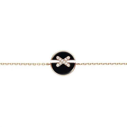 [⭐Mirelle]JEUX DE BRACELET ONYX PINK GOLD DIAMOND