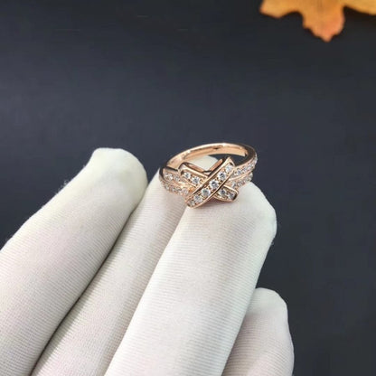 [⭐Mirelle]JEUX DE RING PINK GOLD DIAMOND