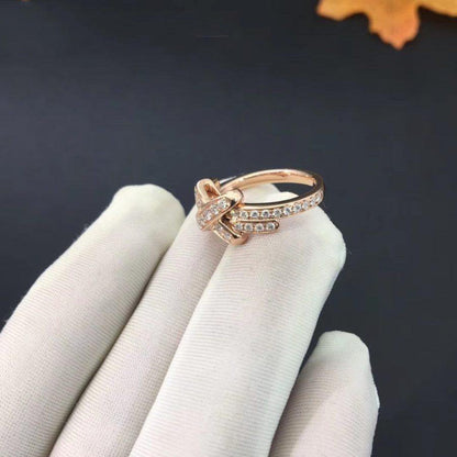 [⭐Mirelle]JEUX DE RING PINK GOLD DIAMOND