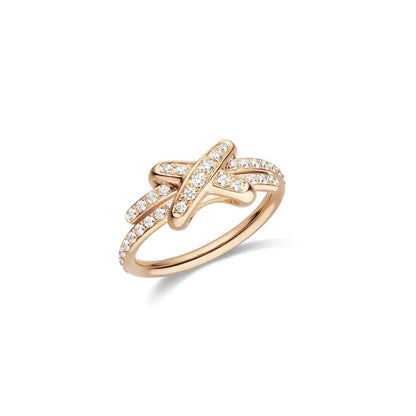 [⭐Mirelle]JEUX DE RING PINK GOLD DIAMOND