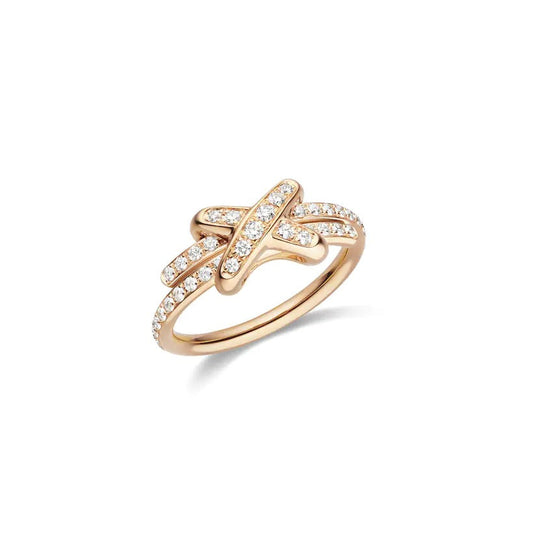 [⭐Mirelle]JEUX DE RING PINK GOLD DIAMOND