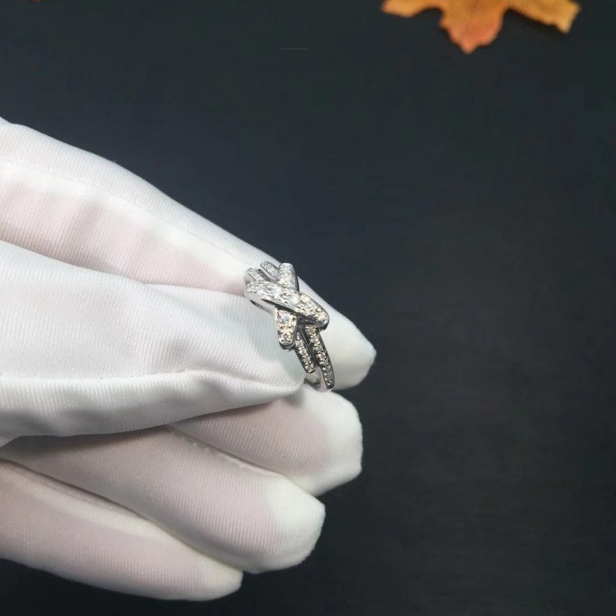 [⭐Mirelle]JEUX DE SILVER DIAMOND RING