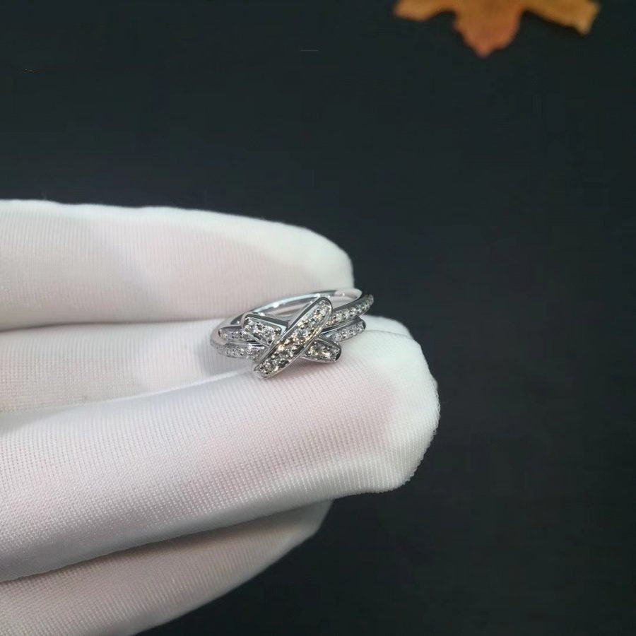 [⭐Mirelle]JEUX DE SILVER DIAMOND RING