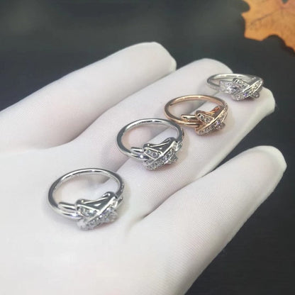 [⭐Mirelle]JEUX DE SILVER DIAMOND RING