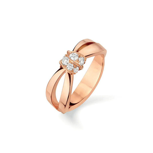 [⭐Mirelle]LIENS RING PINK GOLD DIAMOND