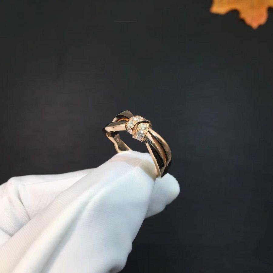 [⭐Mirelle]LIENS RING PINK GOLD DIAMOND
