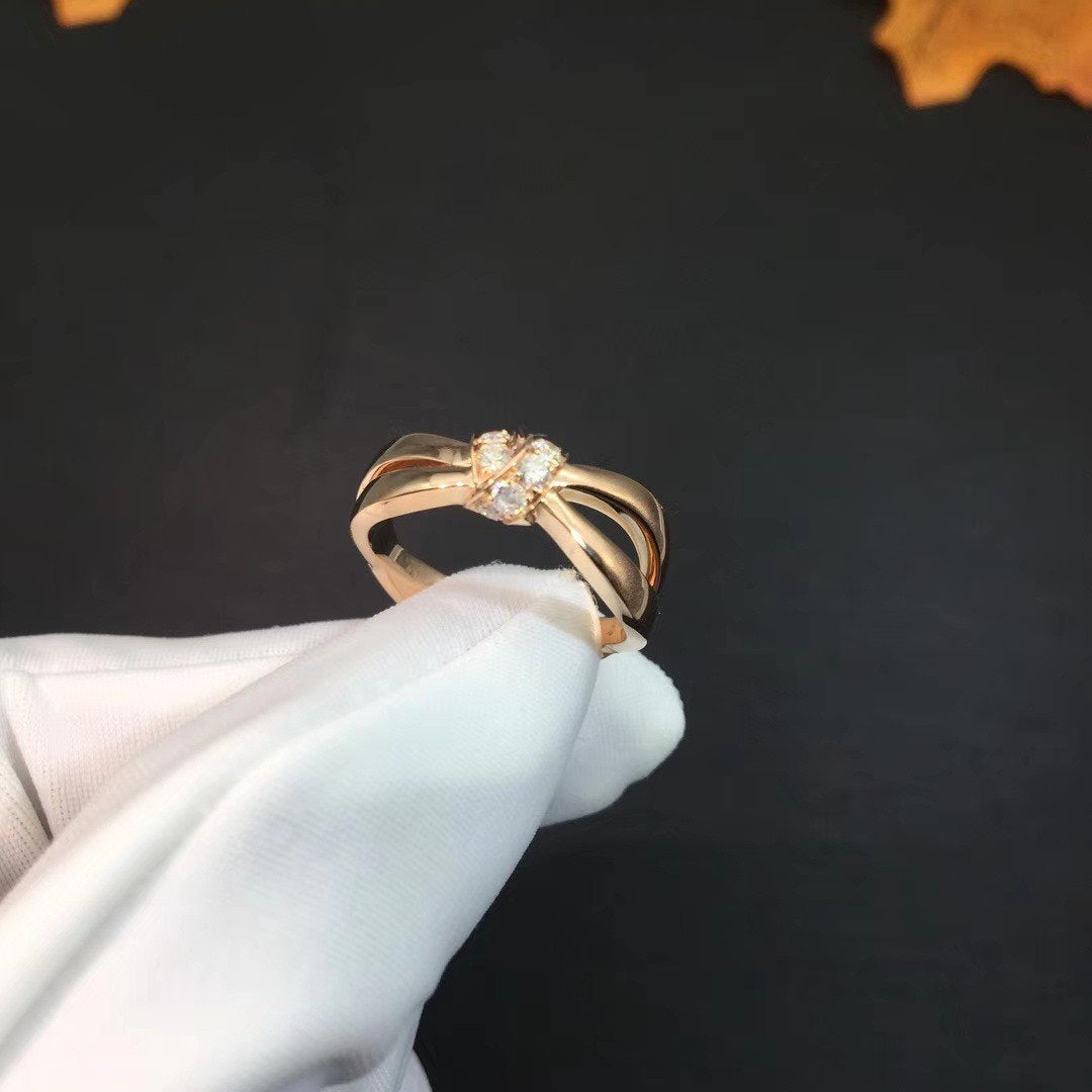 [⭐Mirelle]LIENS RING PINK GOLD DIAMOND