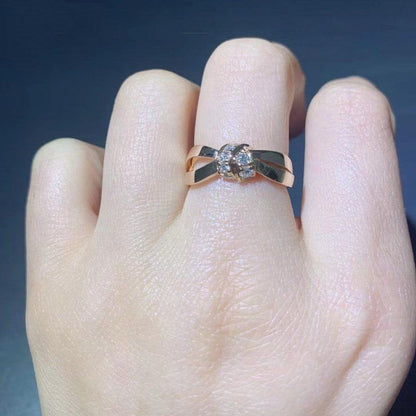 [⭐Mirelle]LIENS RING PINK GOLD DIAMOND